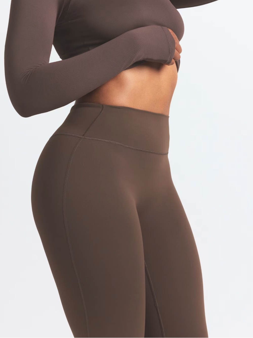 NikeSKIMS NWT Matte Slim Flare Legging - Dark Sepia - Picture 4 of 7